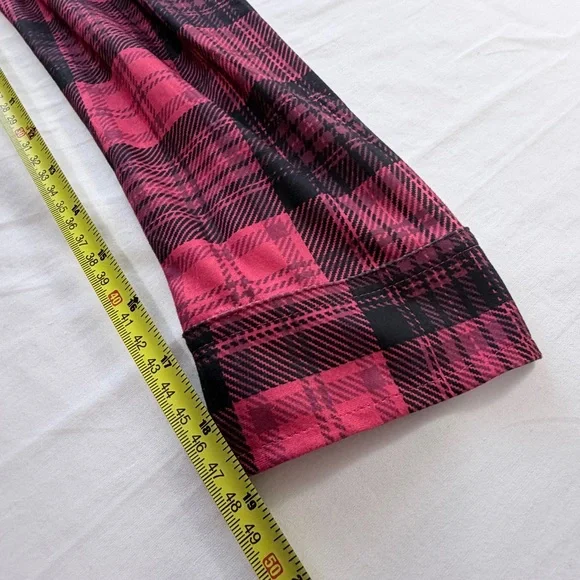 Forever 21 Womens Red Plaid Fleece Lined Button Down Long Sleeve Shirt Large NWT - Picture 15 of 15